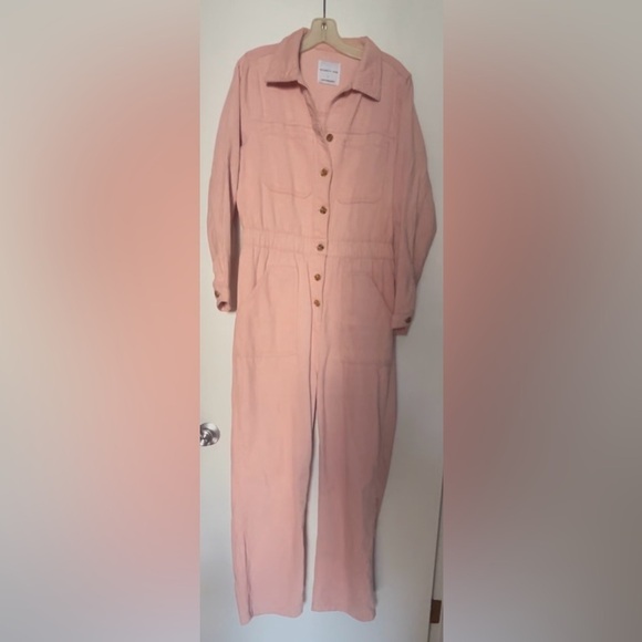 Celebrity Pink Barbie Corduroy doll core Jumpsuit Romper One Piece Sz Large - Picture 2 of 10